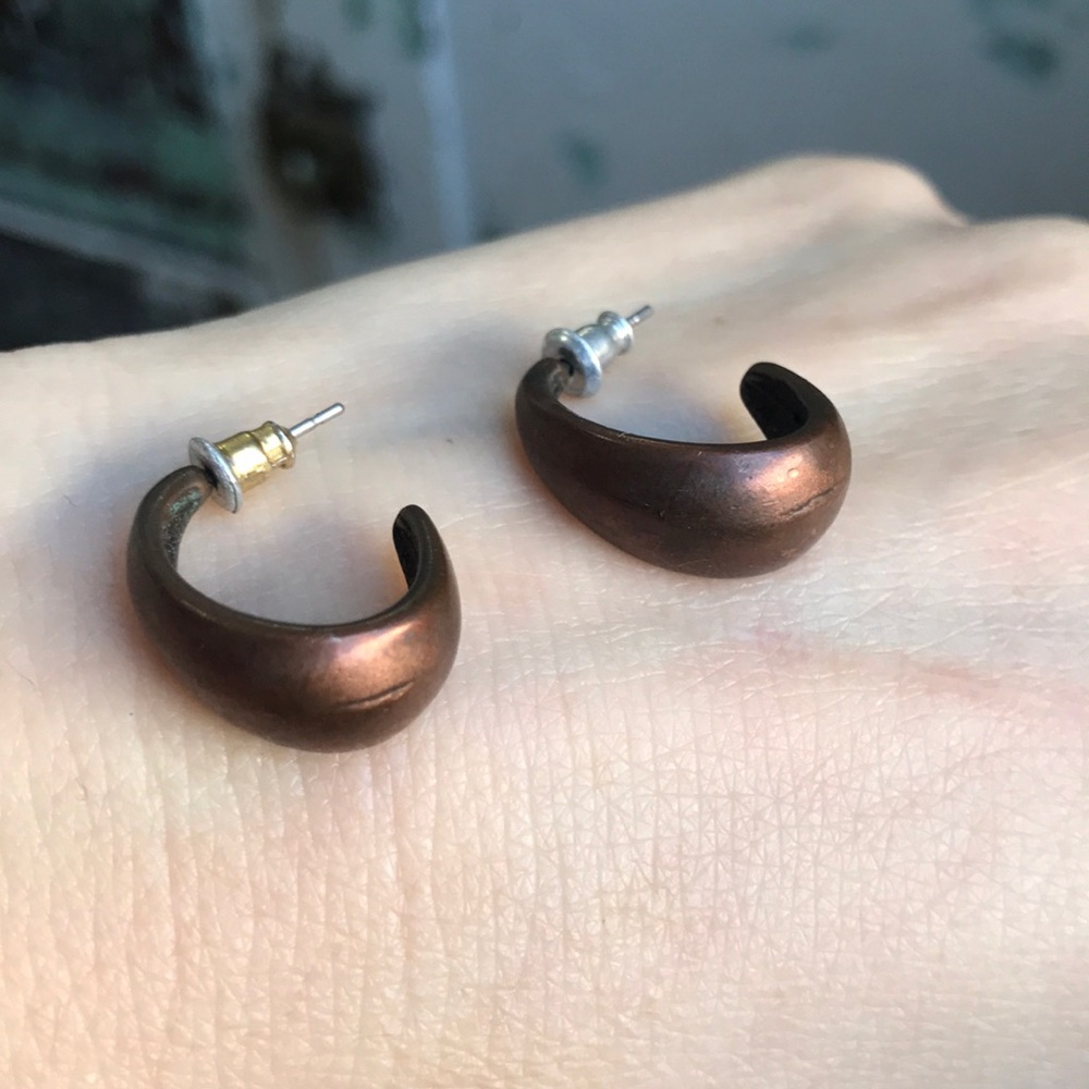 Earrings copper colour